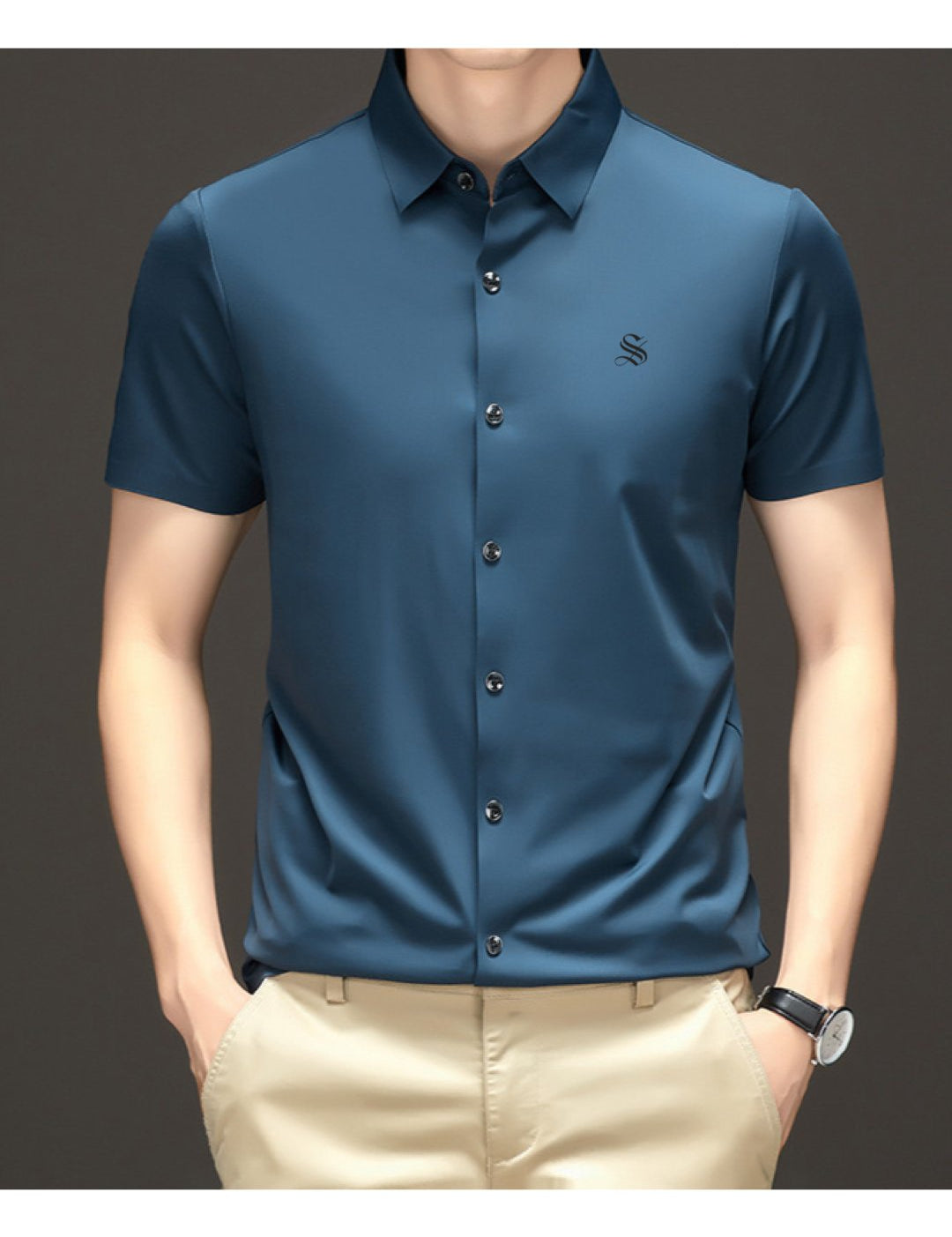 Esuza - Short Sleeves Shirt for Men - Sarman Fashion - Wholesale Clothing Fashion Brand for Men from Canada