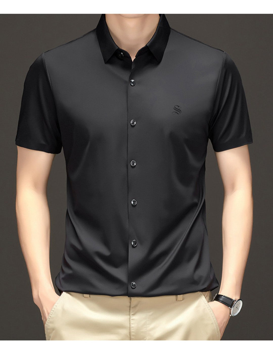 Esuza - Short Sleeves Shirt for Men - Sarman Fashion - Wholesale Clothing Fashion Brand for Men from Canada