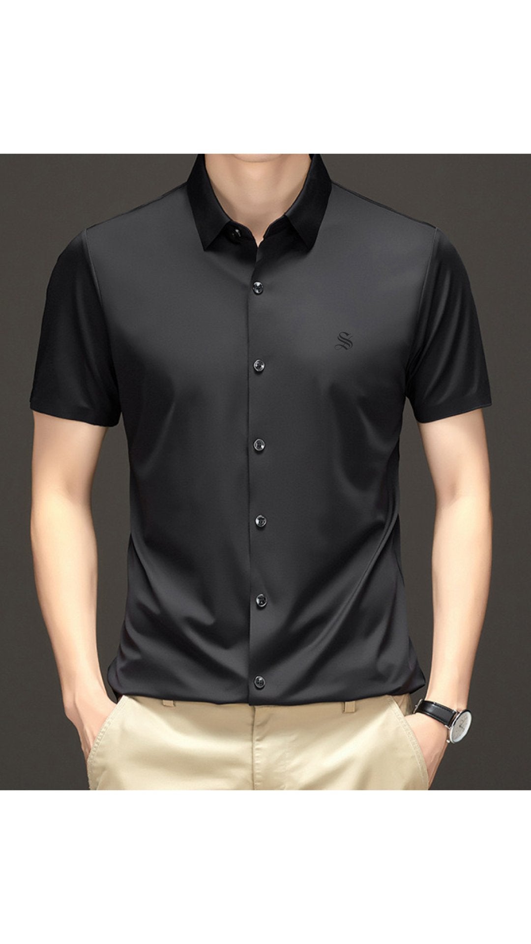 Esuza - Short Sleeves Shirt for Men - Sarman Fashion - Wholesale Clothing Fashion Brand for Men from Canada