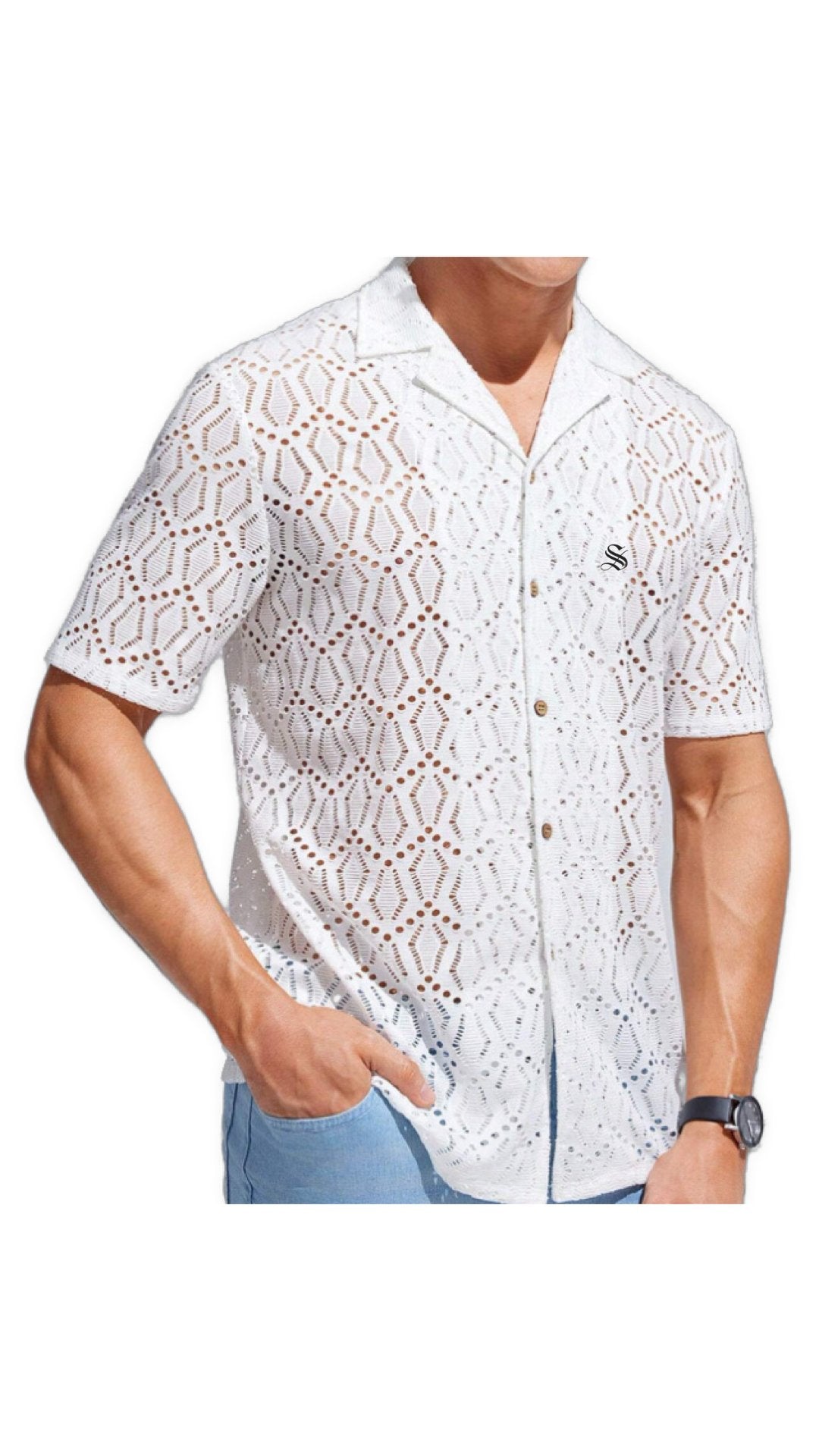 Ewuha - Short Sleeves Shirt for Men - Sarman Fashion - Wholesale Clothing Fashion Brand for Men from Canada