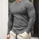 Gu3 - Long Sleeves V - Neck Shirt for Men - Sarman Fashion - Wholesale Clothing Fashion Brand for Men from Canada