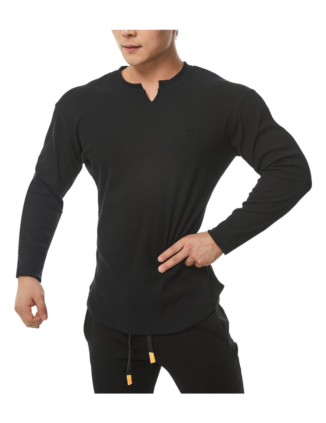 Gu3 - Long Sleeves V - Neck Shirt for Men - Sarman Fashion - Wholesale Clothing Fashion Brand for Men from Canada