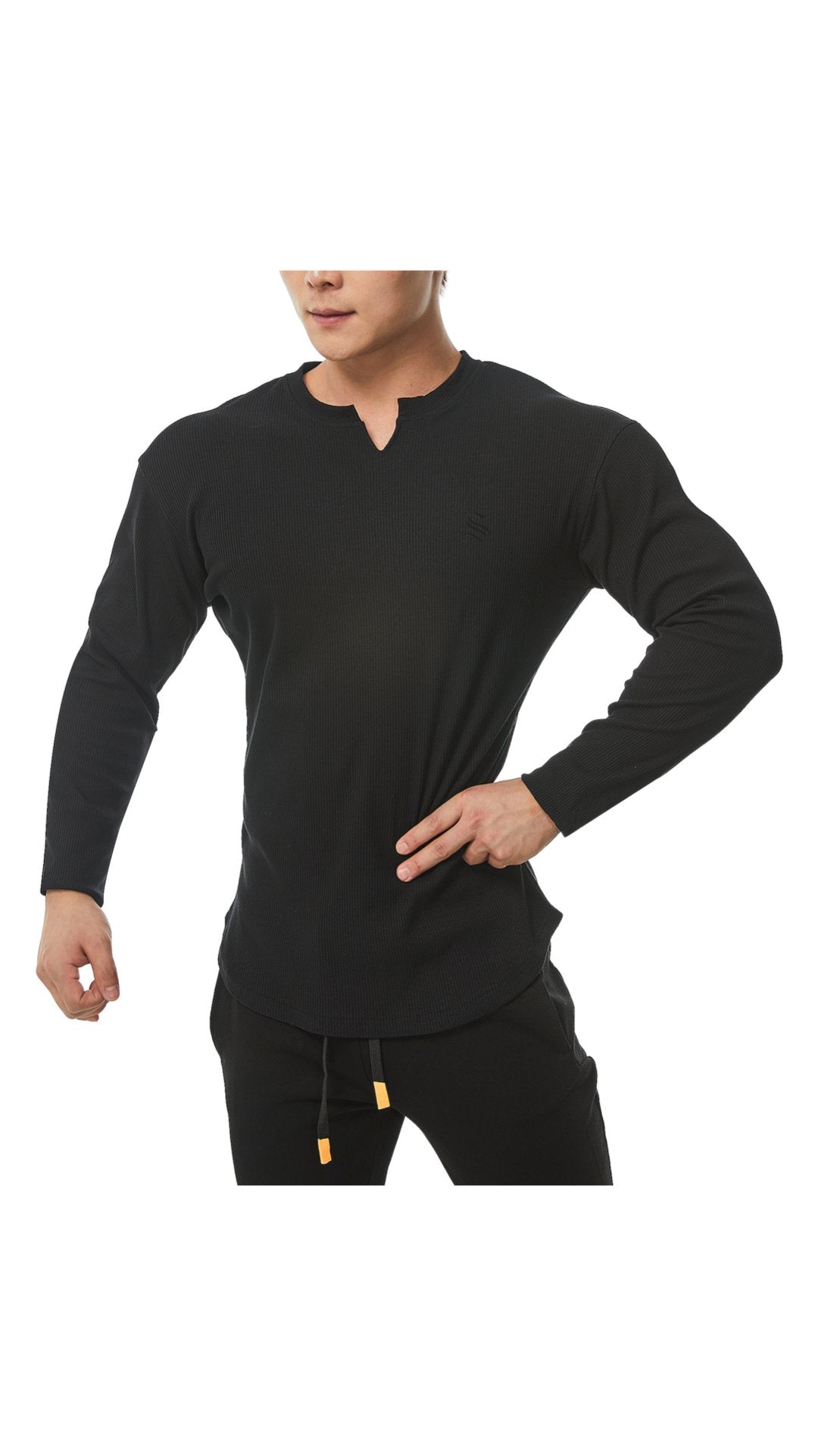 Gu3 - Long Sleeves V - Neck Shirt for Men - Sarman Fashion - Wholesale Clothing Fashion Brand for Men from Canada