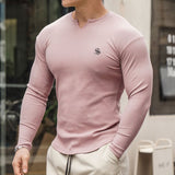 Gu3 - Long Sleeves V - Neck Shirt for Men - Sarman Fashion - Wholesale Clothing Fashion Brand for Men from Canada