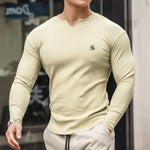 Gu3 - Long Sleeves V - Neck Shirt for Men - Sarman Fashion - Wholesale Clothing Fashion Brand for Men from Canada