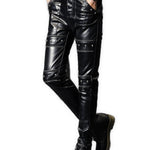 Hadolan - Black Pu - Leather Pant’s for Men - Sarman Fashion - Wholesale Clothing Fashion Brand for Men from Canada