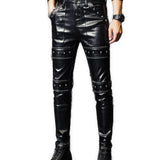 Hadolan - Black Pu - Leather Pant’s for Men - Sarman Fashion - Wholesale Clothing Fashion Brand for Men from Canada