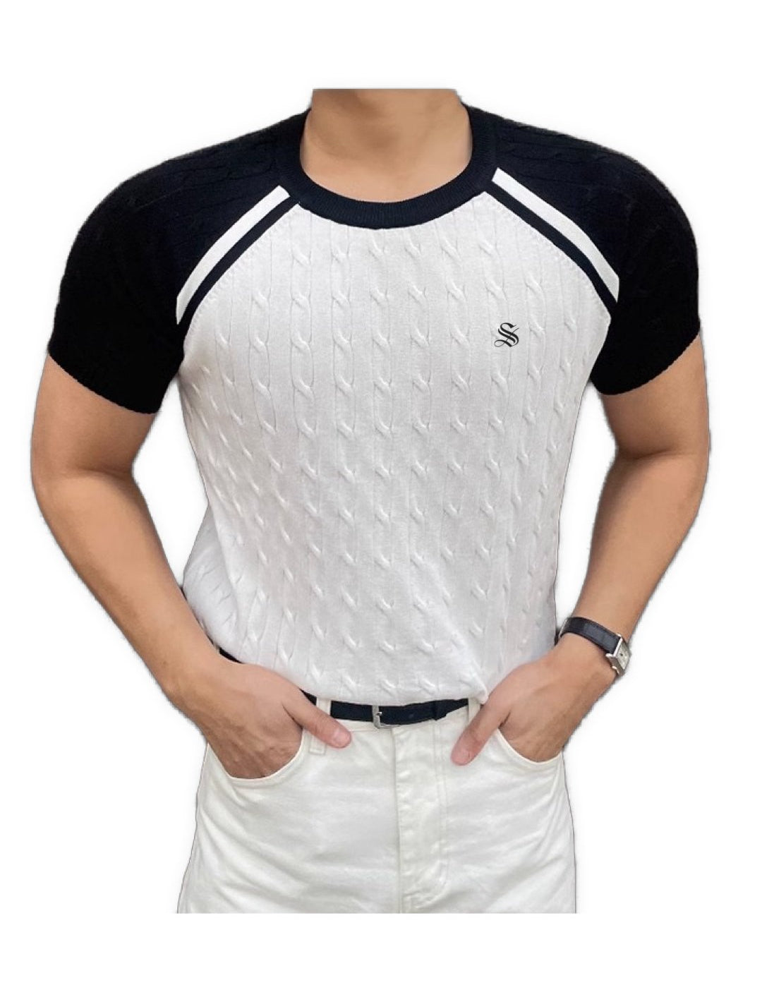 Half Base 6 - Men’s t-shirt - Sarman Fashion - Wholesale Clothing Fashion Brand for Men from Canada