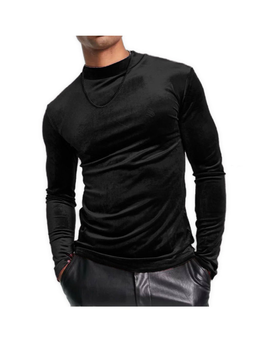 Hogul 47 - High Neck Long Sleeve Shirt for Men - Sarman Fashion - Wholesale Clothing Fashion Brand for Men from Canada