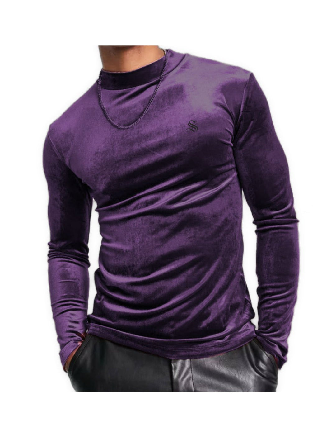 Hogul 47 - High Neck Long Sleeve Shirt for Men - Sarman Fashion - Wholesale Clothing Fashion Brand for Men from Canada