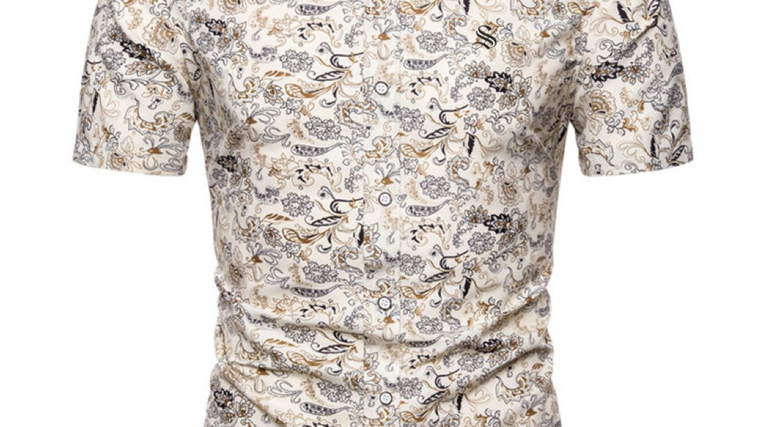 Huzinko - Short Sleeves Shirt for Men - Sarman Fashion - Wholesale Clothing Fashion Brand for Men from Canada