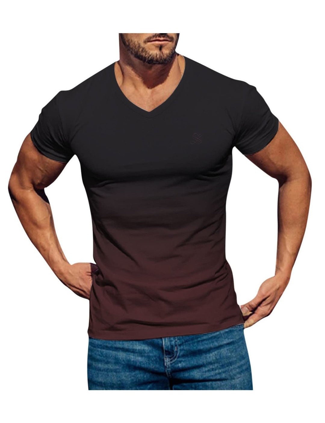 Iambad - V - Neck T - Shirt for Men - Sarman Fashion - Wholesale Clothing Fashion Brand for Men from Canada