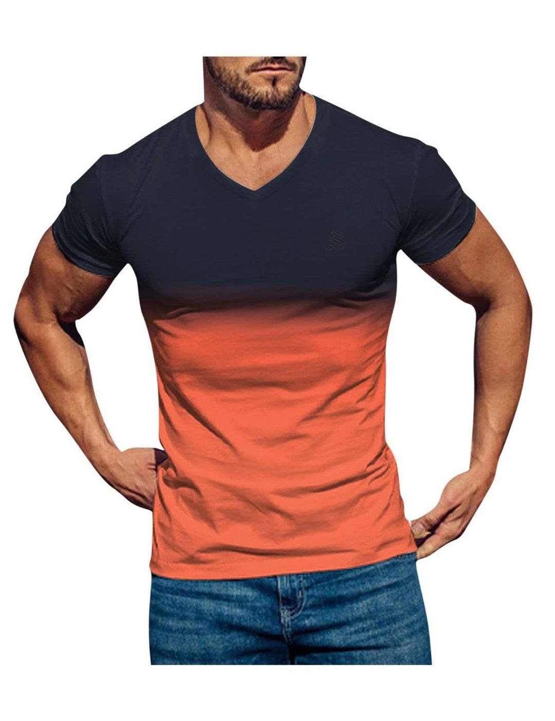 Iambad - V - Neck T - Shirt for Men - Sarman Fashion - Wholesale Clothing Fashion Brand for Men from Canada