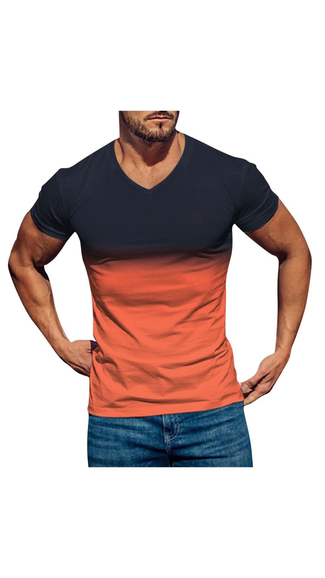 Iambad - V - Neck T - Shirt for Men - Sarman Fashion - Wholesale Clothing Fashion Brand for Men from Canada