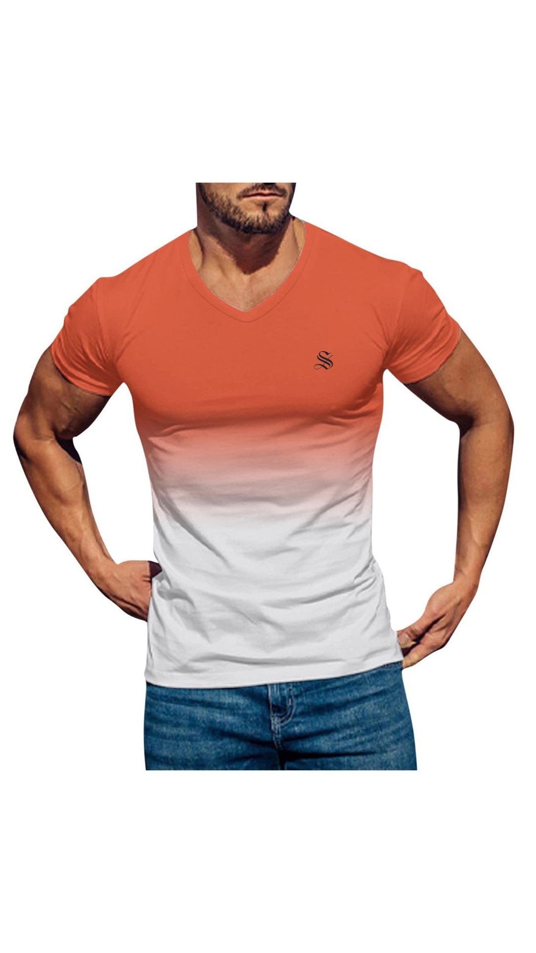 Iambad - V - Neck T - Shirt for Men - Sarman Fashion - Wholesale Clothing Fashion Brand for Men from Canada