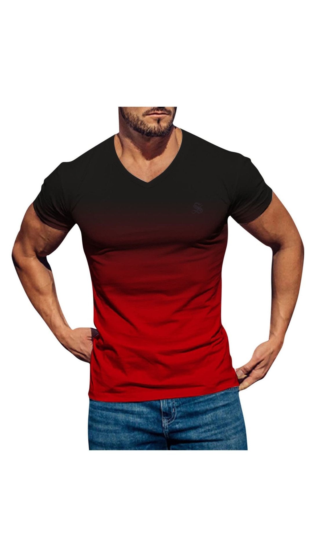 Iambad - V - Neck T - Shirt for Men - Sarman Fashion - Wholesale Clothing Fashion Brand for Men from Canada