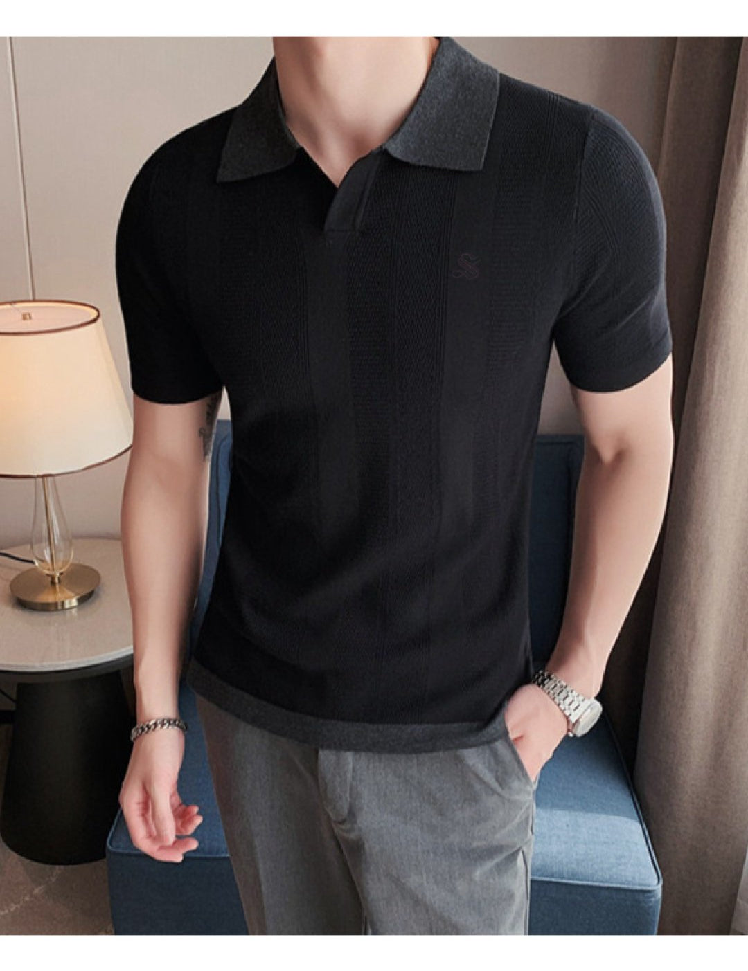 Iuna - Polo Shirt for Men - Sarman Fashion - Wholesale Clothing Fashion Brand for Men from Canada