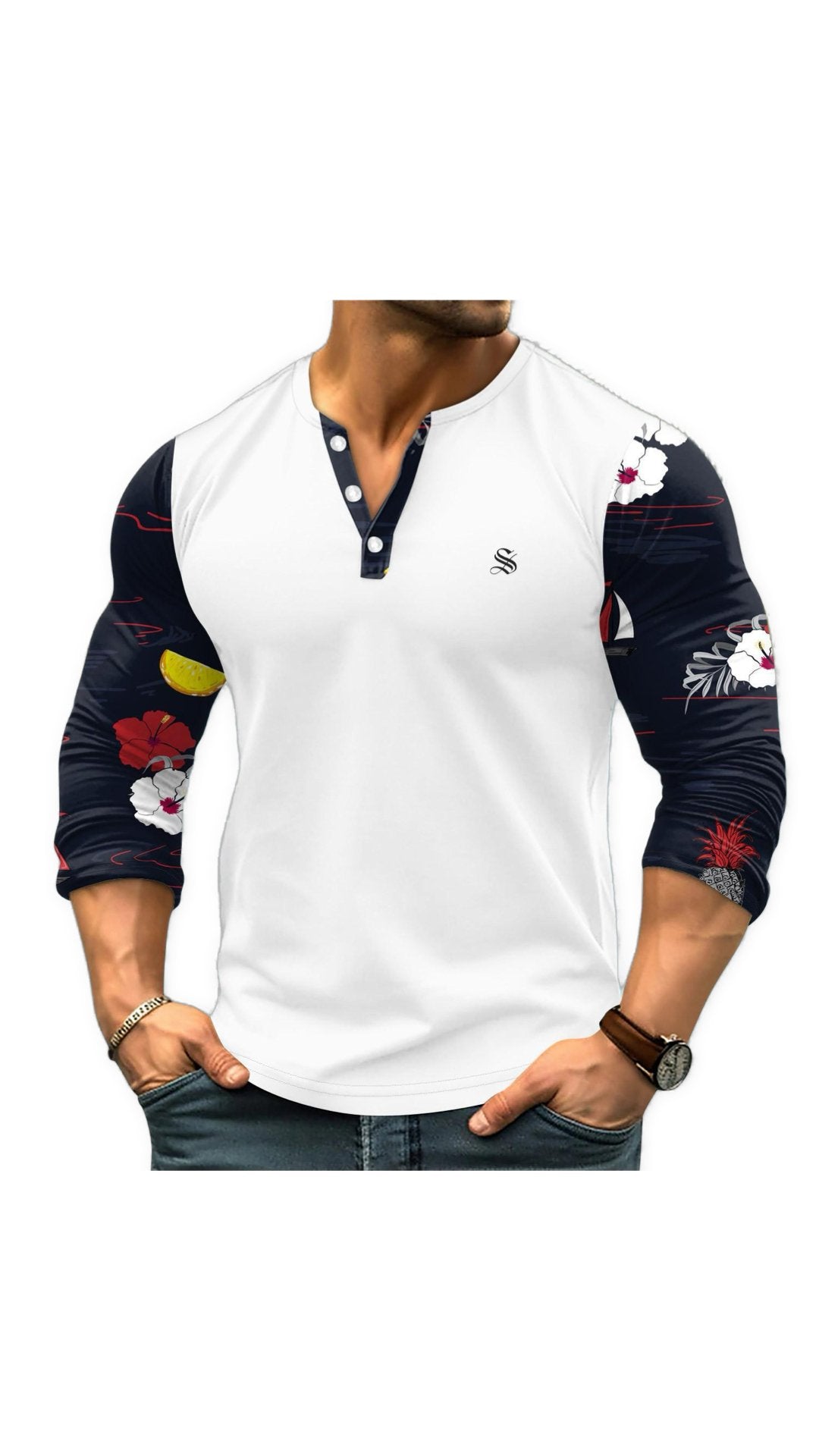 Jung 3 - Long Sleeves Shirt for Men - Sarman Fashion - Wholesale Clothing Fashion Brand for Men from Canada