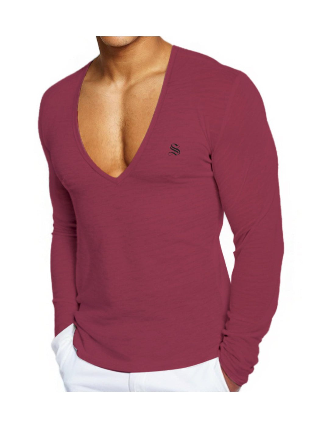 Kabala 3 - V - Neck Long Sleeve Shirt for Men - Sarman Fashion - Wholesale Clothing Fashion Brand for Men from Canada