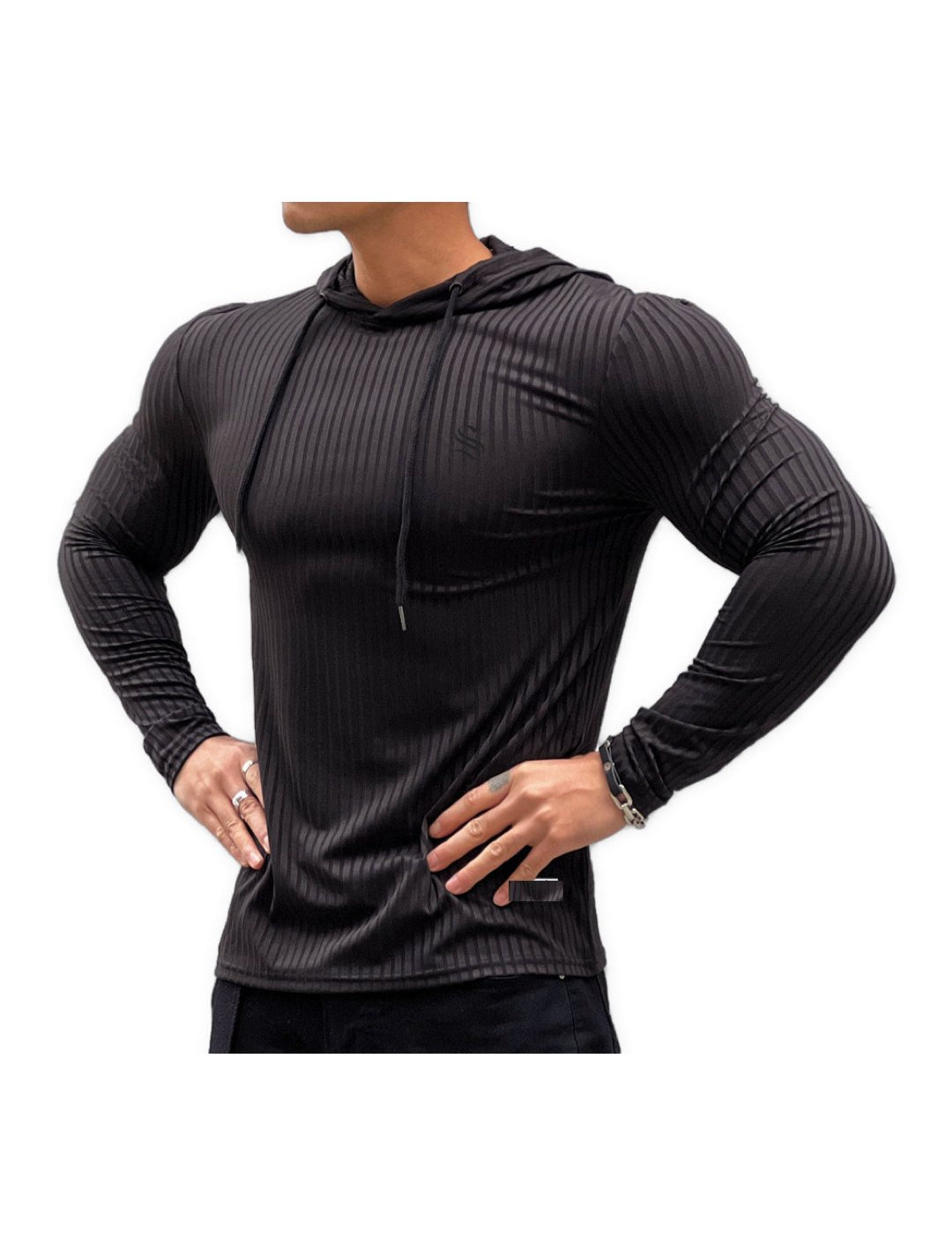 KBase - Long Sleeve Shirt with Hood for Men - Sarman Fashion - Wholesale Clothing Fashion Brand for Men from Canada