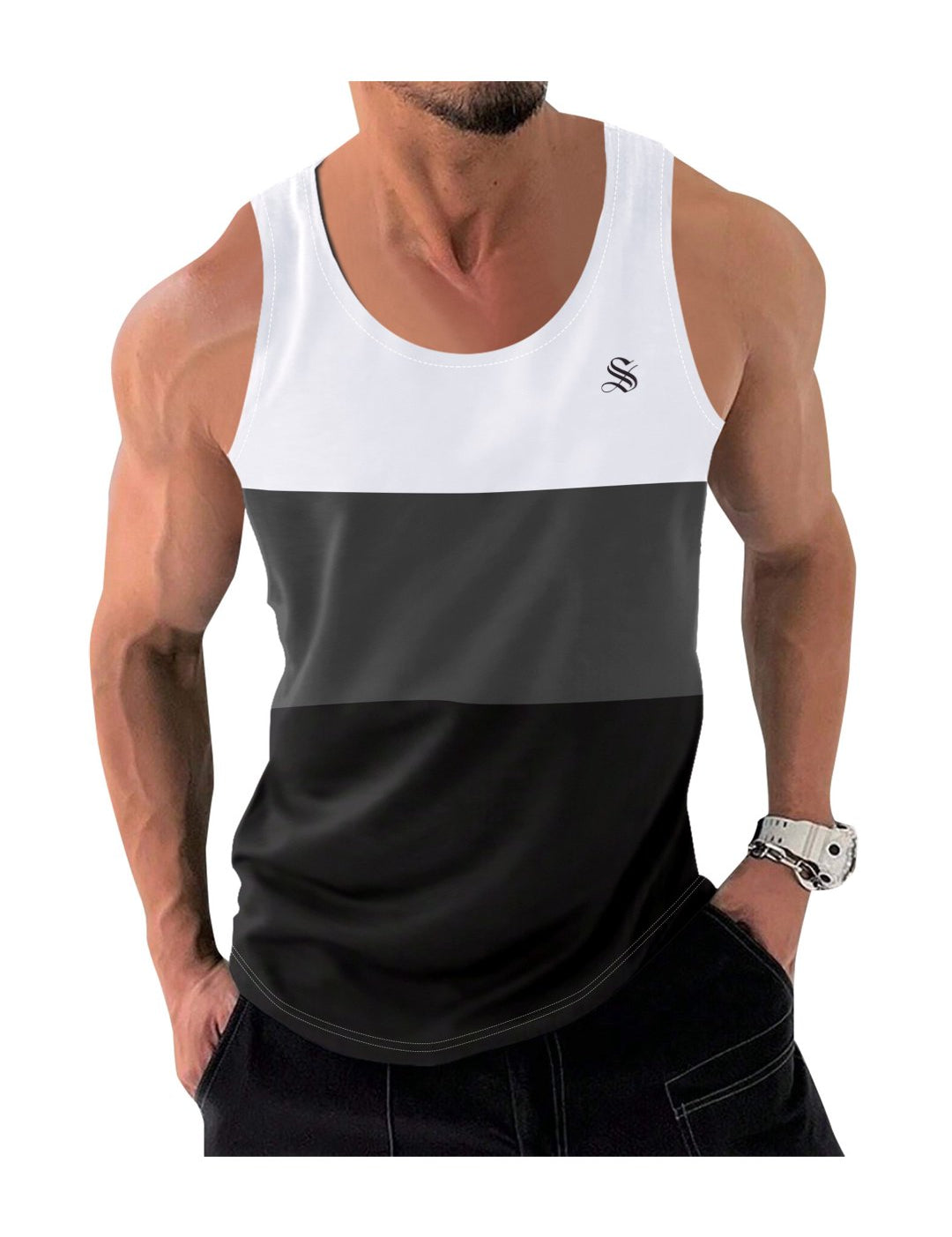 Kengan - Tank Top for Men - Sarman Fashion - Wholesale Clothing Fashion Brand for Men from Canada