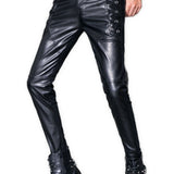 Kensas - Black Pu - Leather Pant’s for Men - Sarman Fashion - Wholesale Clothing Fashion Brand for Men from Canada