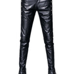 Kensas - Black Pu - Leather Pant’s for Men - Sarman Fashion - Wholesale Clothing Fashion Brand for Men from Canada