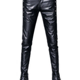 Kensas - Black Pu - Leather Pant’s for Men - Sarman Fashion - Wholesale Clothing Fashion Brand for Men from Canada