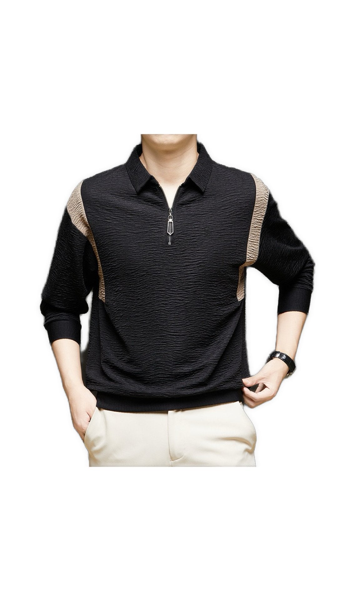 kimkim - Long Sleeves Polo Shirt for Men - Sarman Fashion - Wholesale Clothing Fashion Brand for Men from Canada