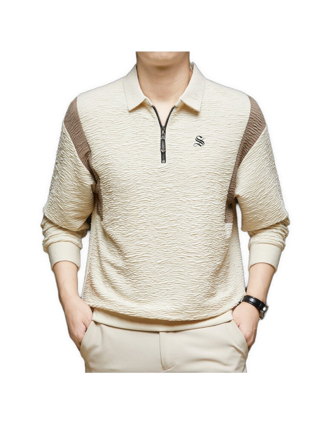 kimkim - Long Sleeves Polo Shirt for Men - Sarman Fashion - Wholesale Clothing Fashion Brand for Men from Canada