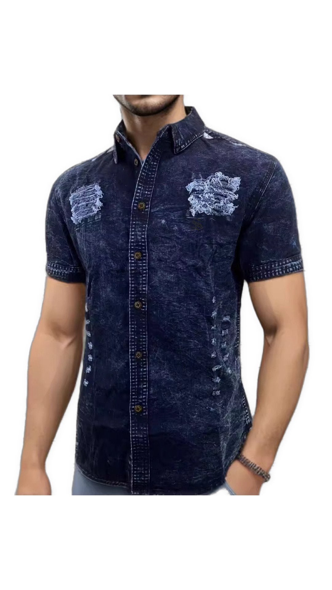 Kinu - Short Sleeves Shirt for Men - Sarman Fashion - Wholesale Clothing Fashion Brand for Men from Canada