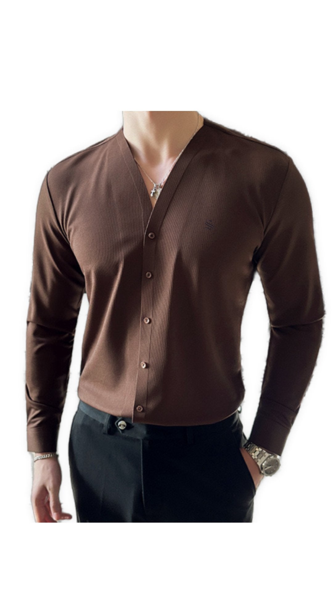 Kitina - Long Sleeves Shirt for Men - Sarman Fashion - Wholesale Clothing Fashion Brand for Men from Canada