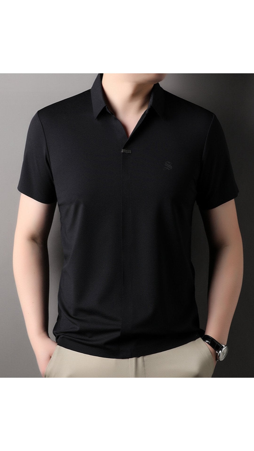 Kixo - Short Sleeves Shirt for Men - Sarman Fashion - Wholesale Clothing Fashion Brand for Men from Canada