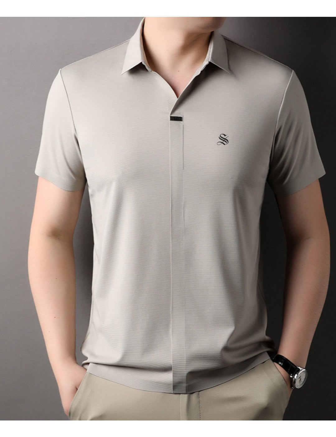 Kixo - Short Sleeves Shirt for Men - Sarman Fashion - Wholesale Clothing Fashion Brand for Men from Canada