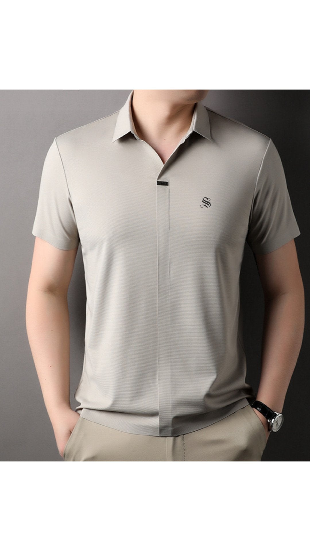 Kixo - Short Sleeves Shirt for Men - Sarman Fashion - Wholesale Clothing Fashion Brand for Men from Canada