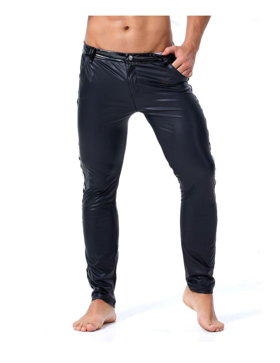 Kizbono 2 - Pu Leather Pants for Men - Sarman Fashion - Wholesale Clothing Fashion Brand for Men from Canada