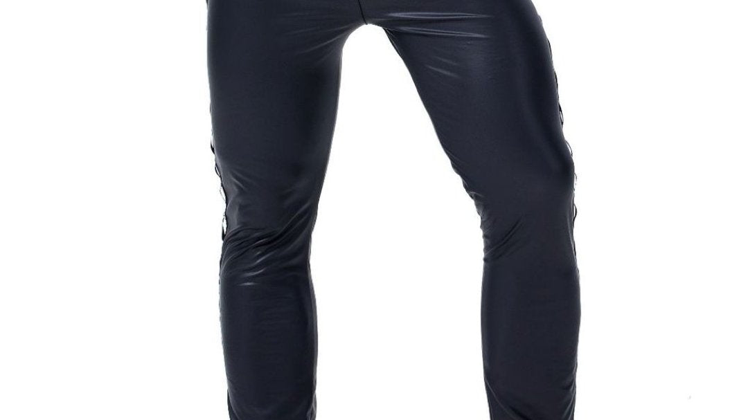 Kizbono 2 - Pu Leather Pants for Men - Sarman Fashion - Wholesale Clothing Fashion Brand for Men from Canada