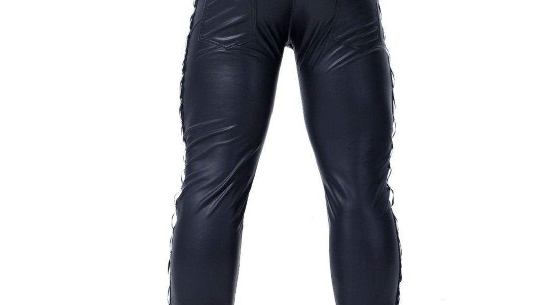 Kizbono 2 - Pu Leather Pants for Men - Sarman Fashion - Wholesale Clothing Fashion Brand for Men from Canada