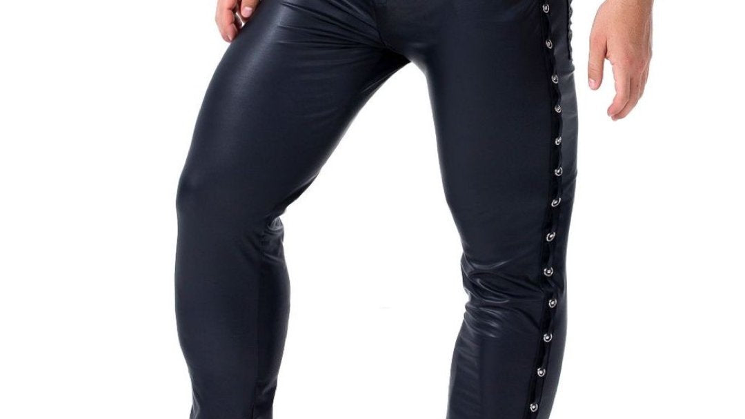 Kizbono 2 - Pu Leather Pants for Men - Sarman Fashion - Wholesale Clothing Fashion Brand for Men from Canada