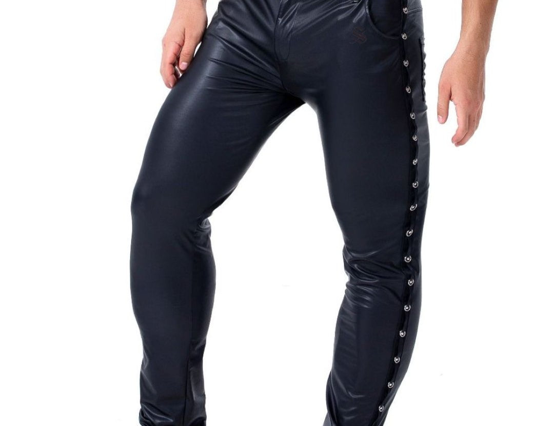 Kizbono 2 - Pu Leather Pants for Men - Sarman Fashion - Wholesale Clothing Fashion Brand for Men from Canada