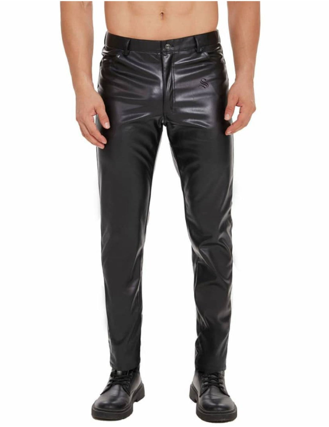 Kizbono 2 - Pu Leather Pants for Men - Sarman Fashion - Wholesale Clothing Fashion Brand for Men from Canada