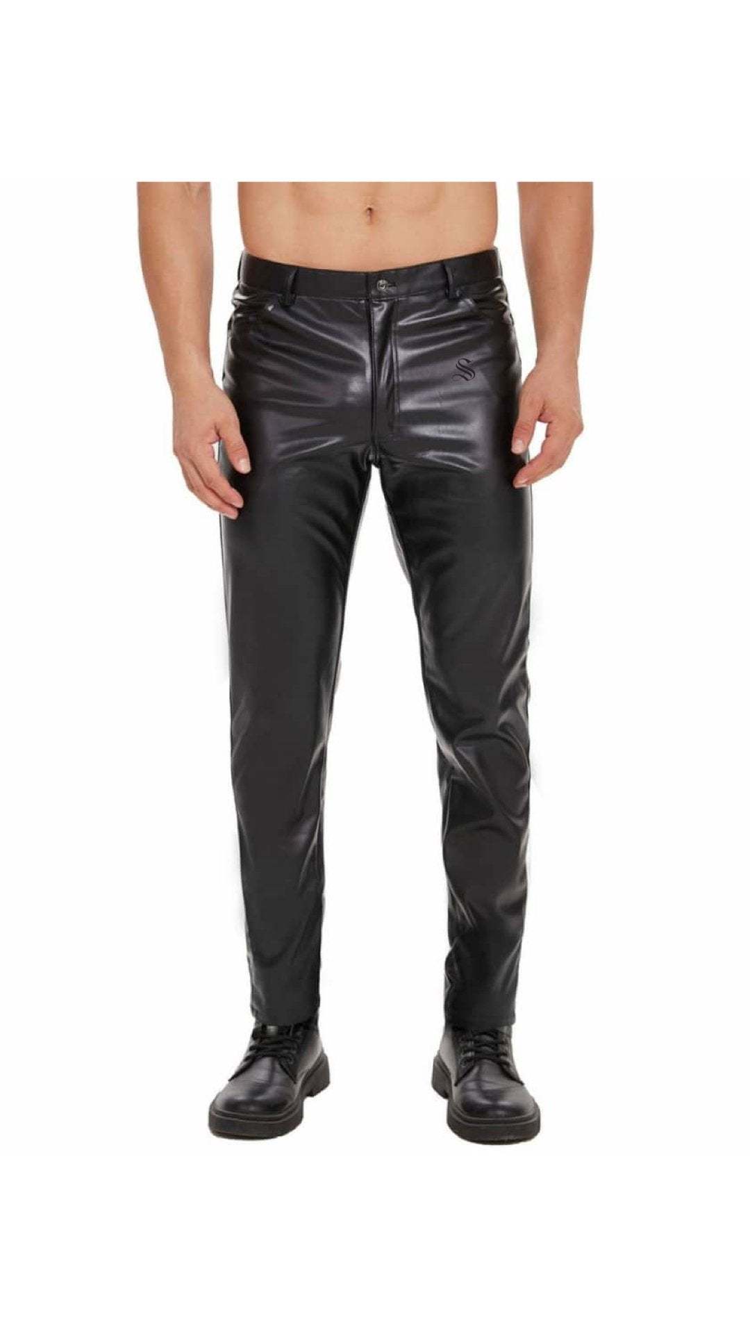 Kizbono 2 - Pu Leather Pants for Men - Sarman Fashion - Wholesale Clothing Fashion Brand for Men from Canada