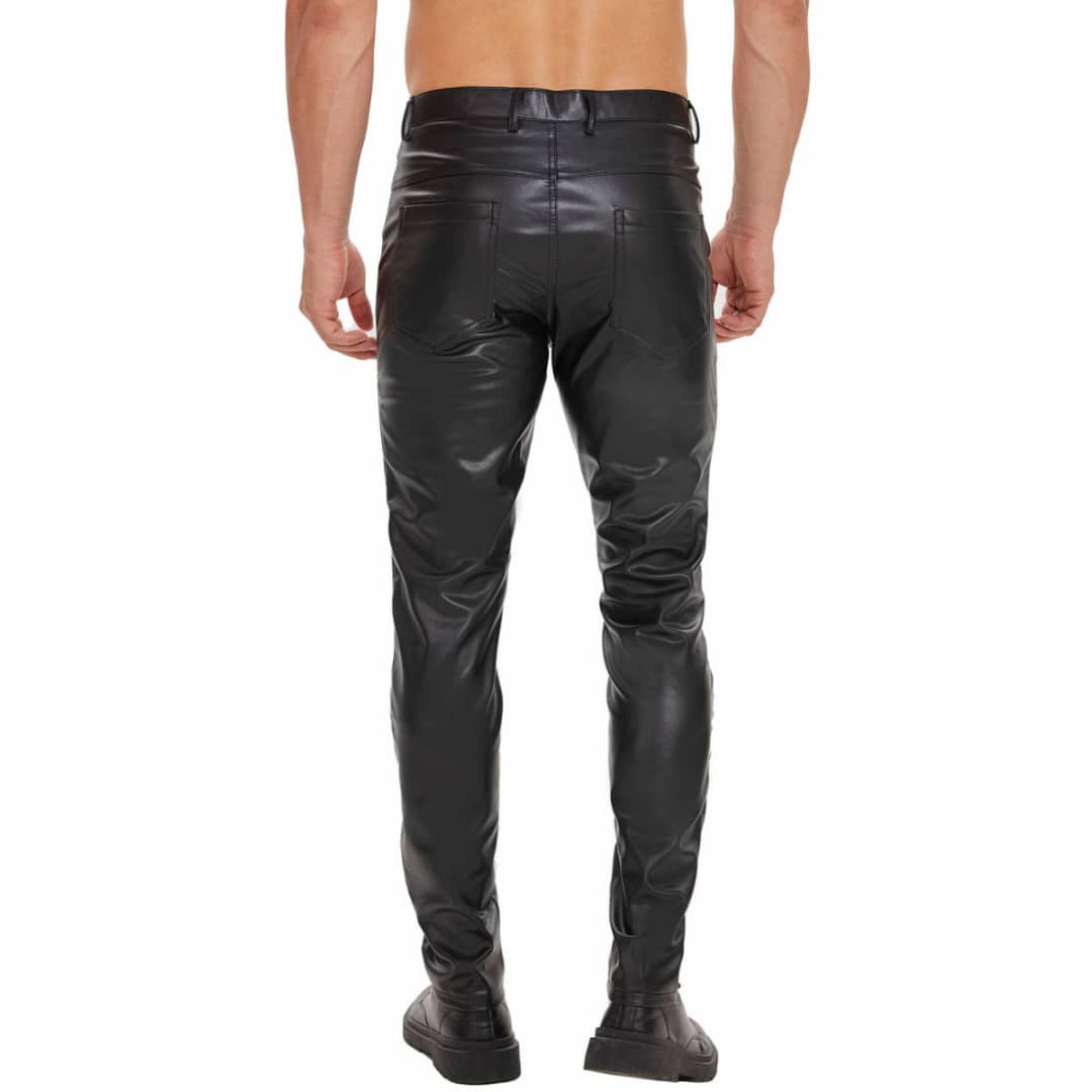 Kizbono 2 - Pu Leather Pants for Men - Sarman Fashion - Wholesale Clothing Fashion Brand for Men from Canada