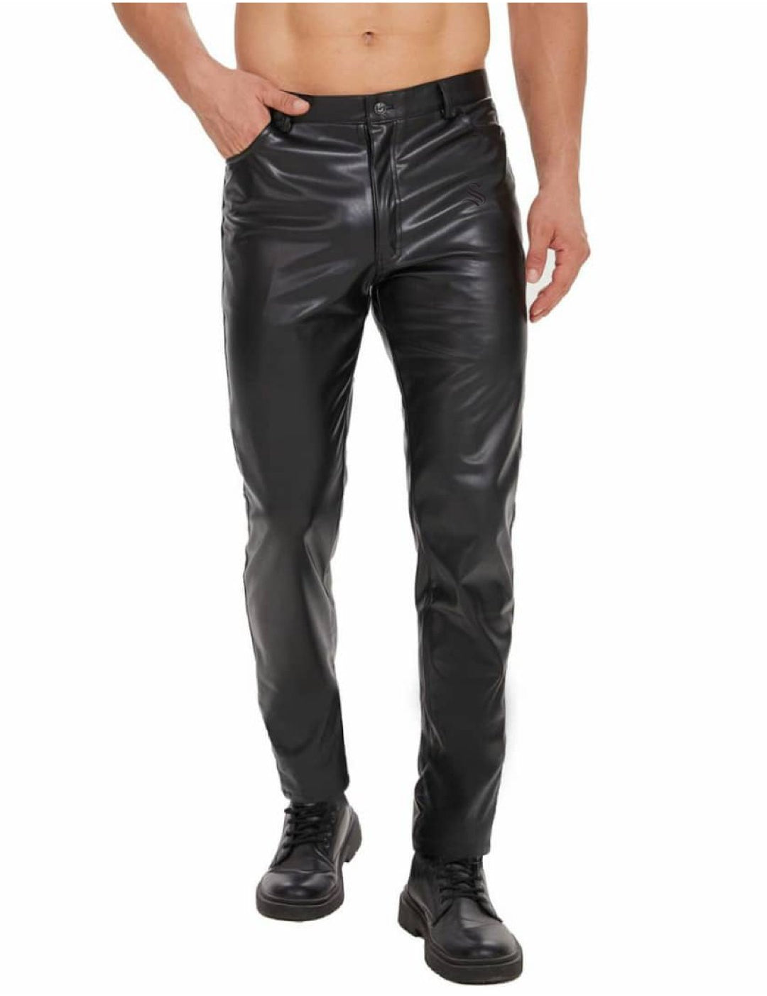 Kizbono 2 - Pu Leather Pants for Men - Sarman Fashion - Wholesale Clothing Fashion Brand for Men from Canada