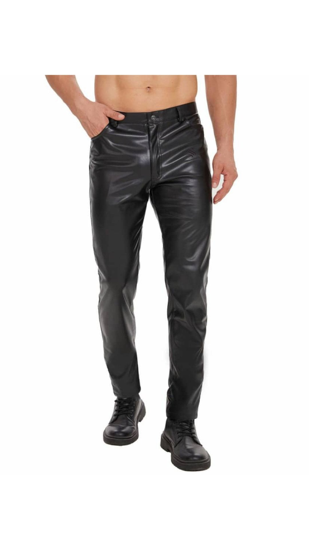 Kizbono 2 - Pu Leather Pants for Men - Sarman Fashion - Wholesale Clothing Fashion Brand for Men from Canada