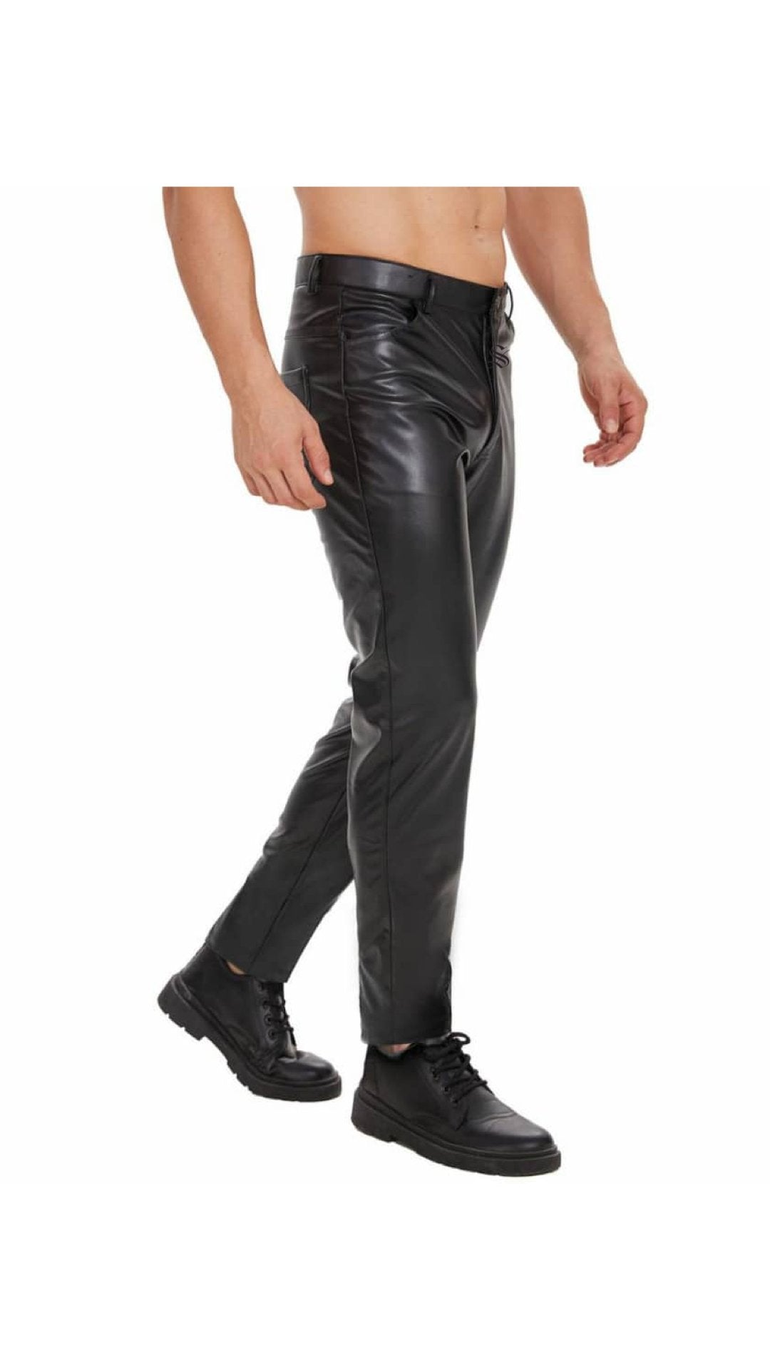 Kizbono 2 - Pu Leather Pants for Men - Sarman Fashion - Wholesale Clothing Fashion Brand for Men from Canada