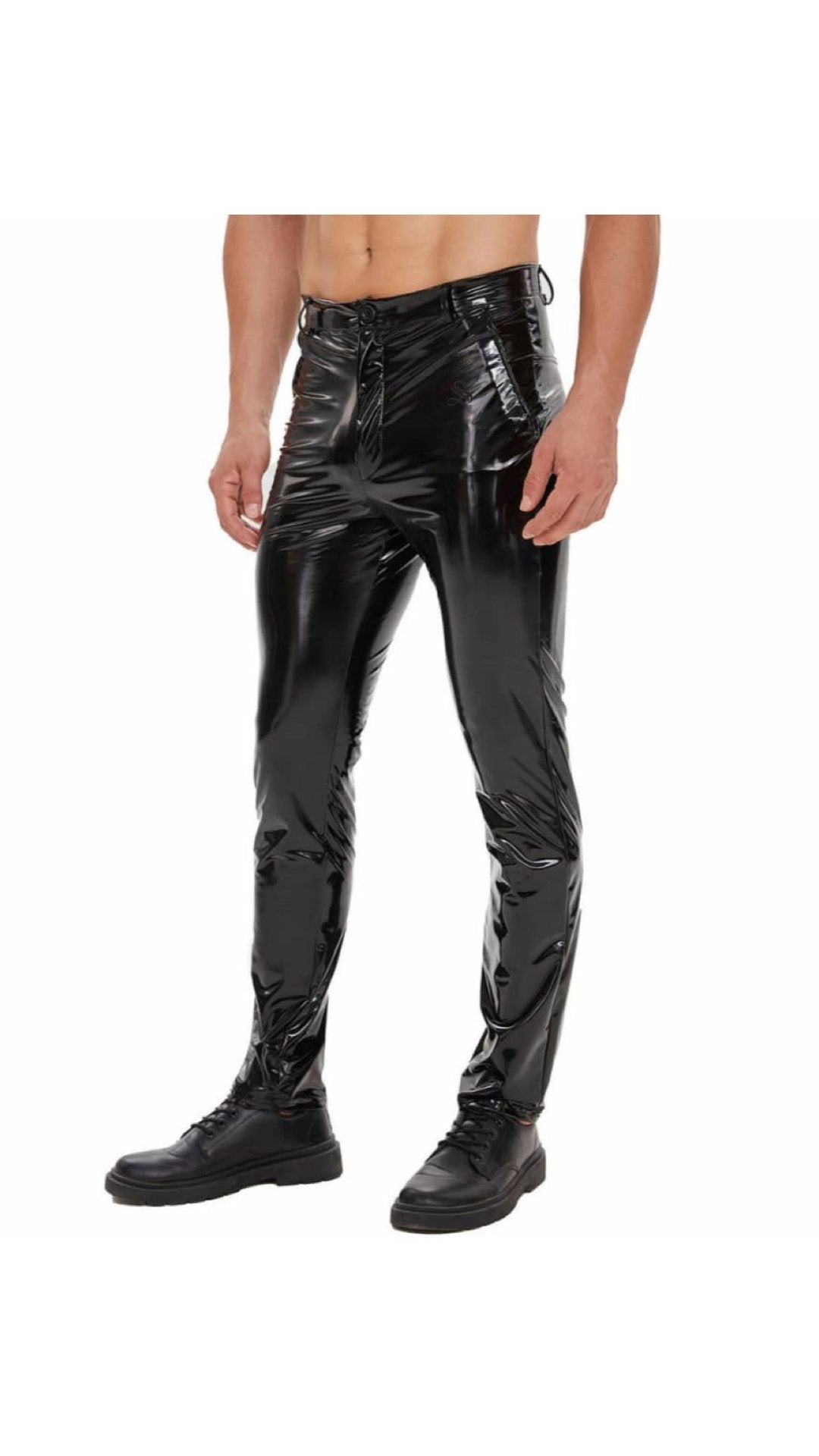 Kizbono - Pu Leather Pants for Men - Sarman Fashion - Wholesale Clothing Fashion Brand for Men from Canada