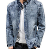 Kizinim - Long Sleeve Jeans Jacket for Men - Sarman Fashion - Wholesale Clothing Fashion Brand for Men from Canada