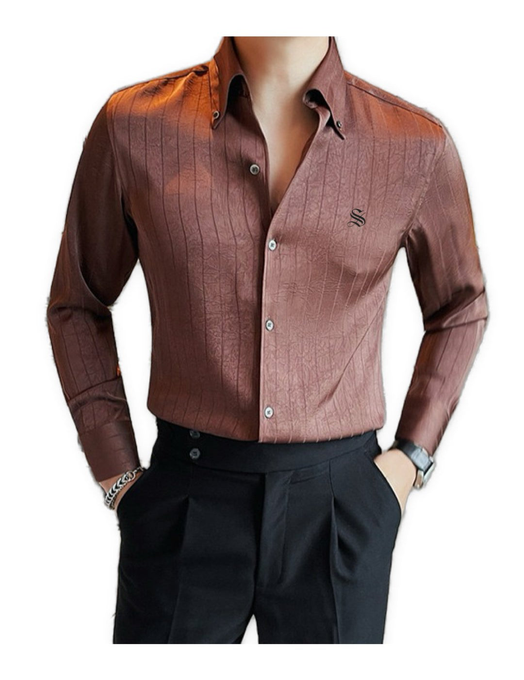 Kraso - Long Sleeves Shirt for Men - Sarman Fashion - Wholesale Clothing Fashion Brand for Men from Canada