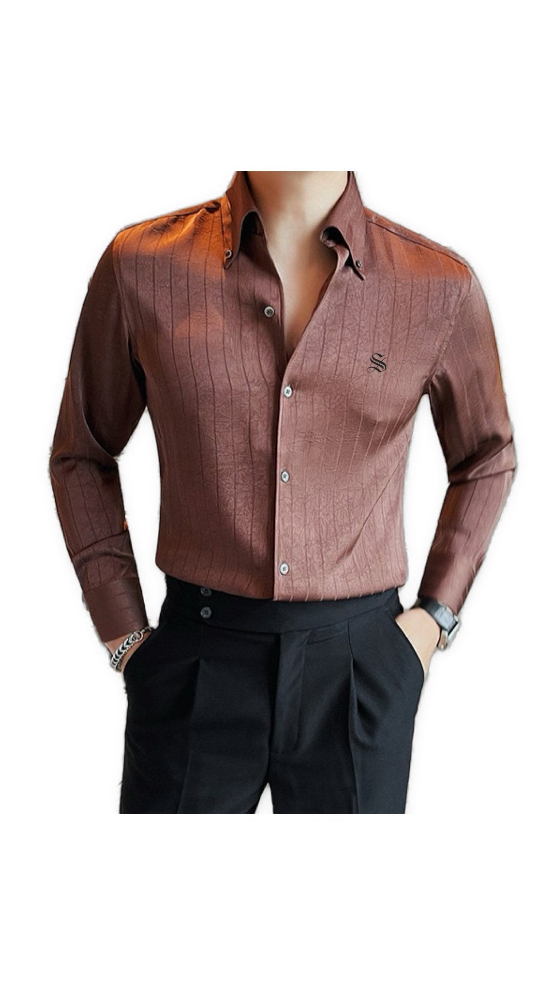 Kraso - Long Sleeves Shirt for Men - Sarman Fashion - Wholesale Clothing Fashion Brand for Men from Canada